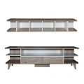 wooden white, tv table, shelf, living room, hub furniture