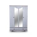 white mirrored wardrobe, 4 doors wardrobe, bedroom