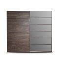 brown wardrobe, sliding wardrobe, wardrobe with mirror